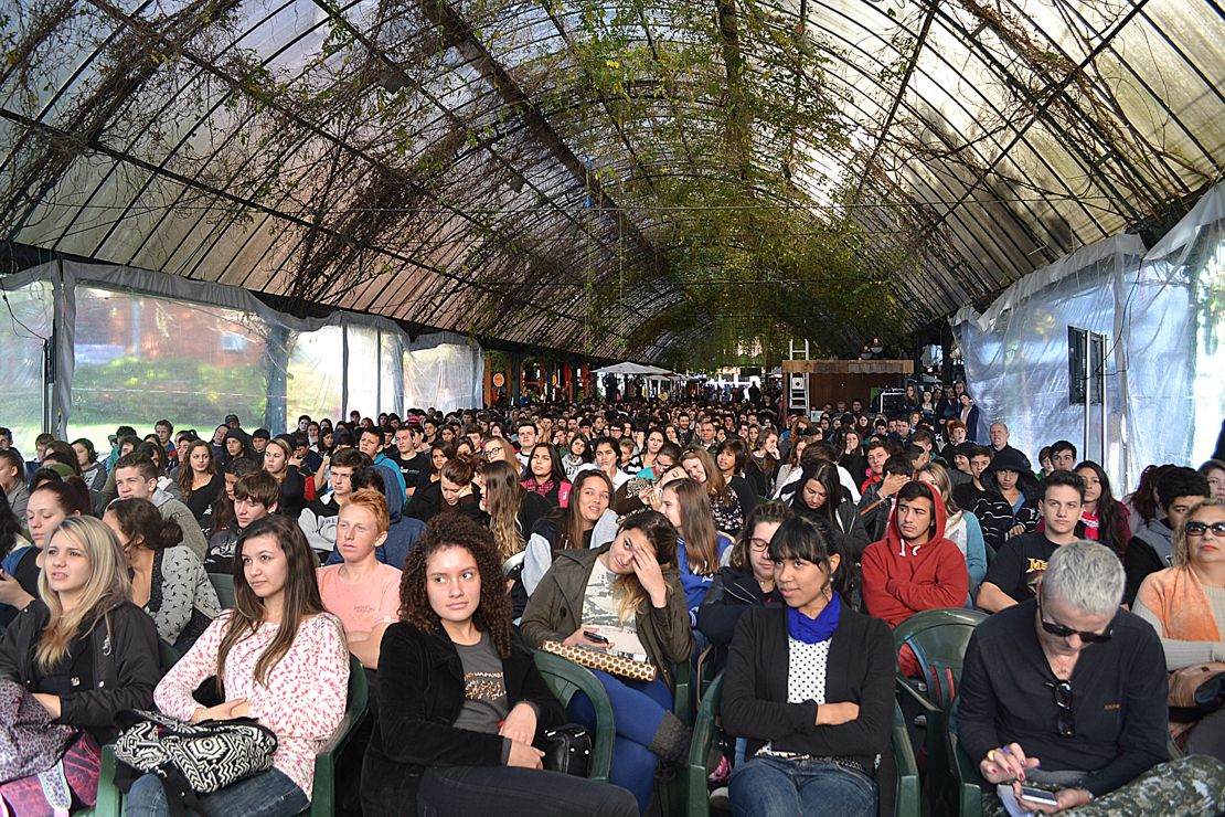 Palestra meio ambiente na Rua Coberta