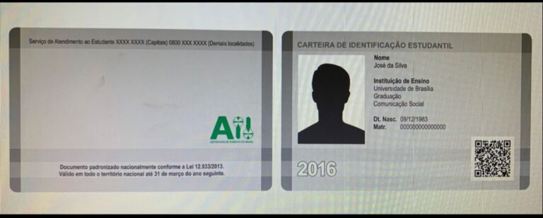 Foto modelo carteira estudantil Natal Luz