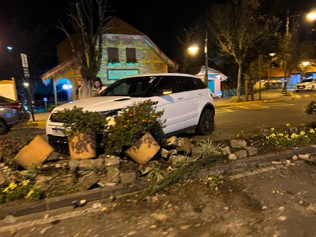 Foto carro batido canteiros Borges.30