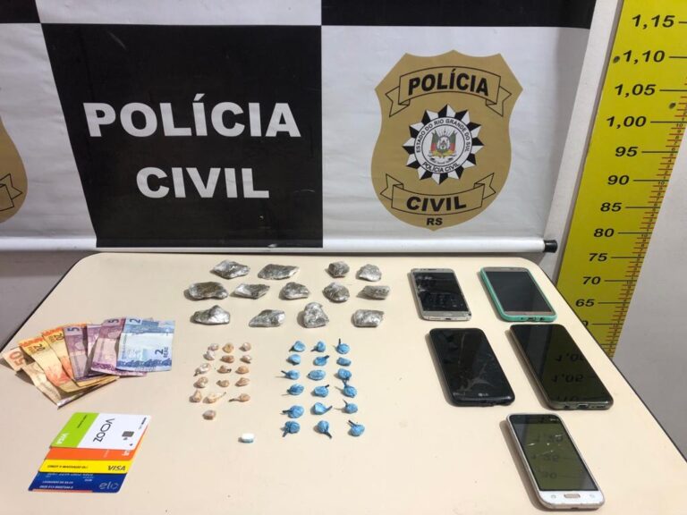 POLÍCIA CIVIL PRENDE EM FLAGRANTE QUATRO SUSPEITOS POR TRÁFICO DE DROGAS EM GRAMADO