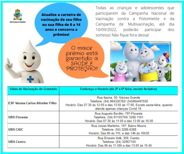 Vcinação - Sorteio de prêmios