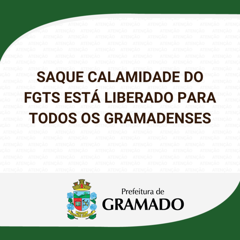 SAQUE CALAMIDADE