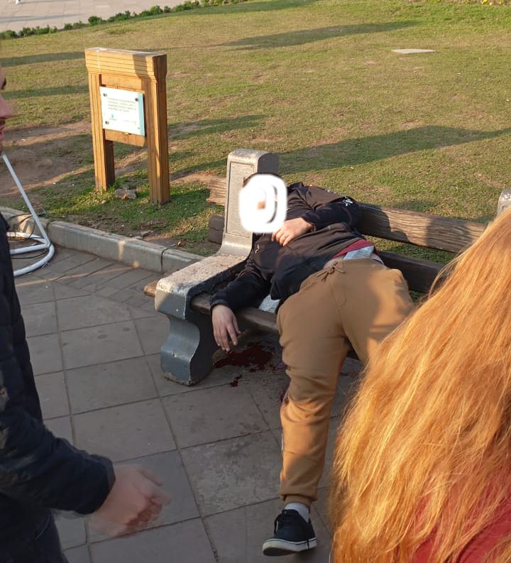 Foto homicidio frente catedral canela