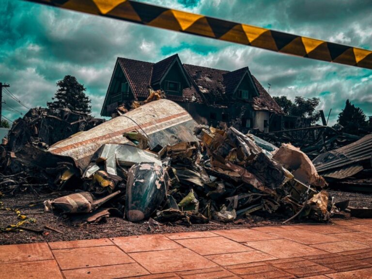 Foto acidente aereo em Gramado