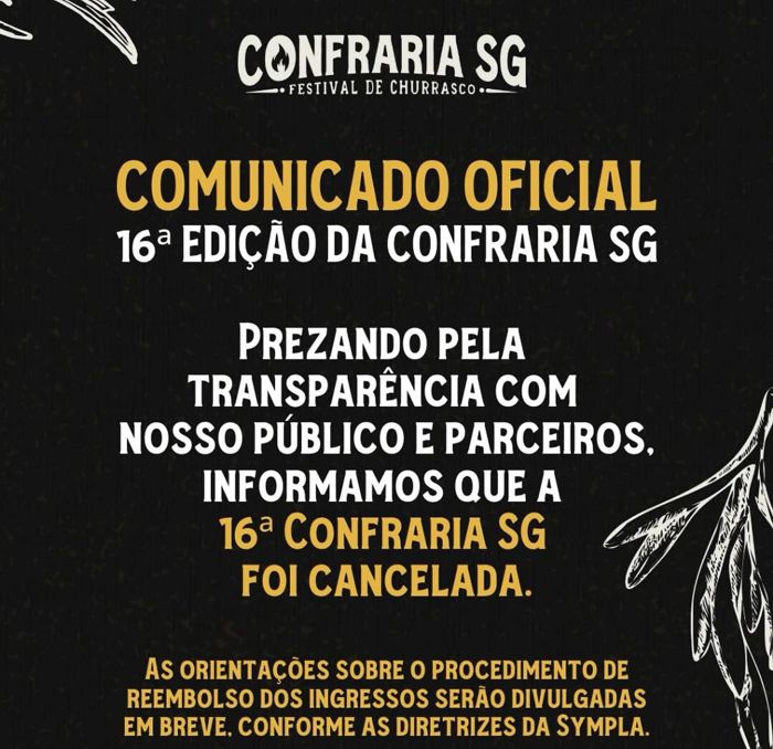 Foto confraria SG cancelada