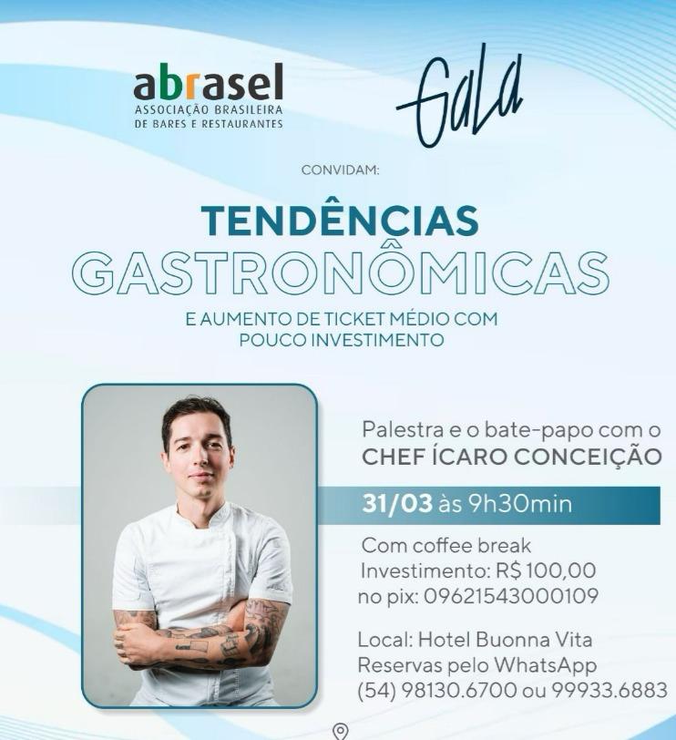 Foto ABRASEL promove evento gastronômico exclusivo com o chef Ícaro Conceição para impulsionar o setor de bares e restaurantes