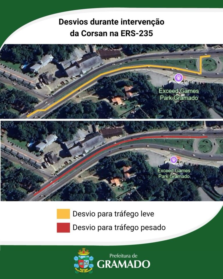 Foto Card Alterações RS 235 obras da Corsan