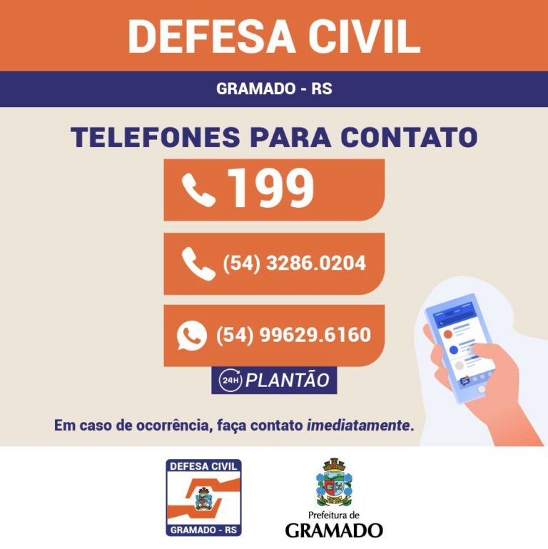 Foto Defesa Civil de Gramado passa a contar com telefone 199 para emergências