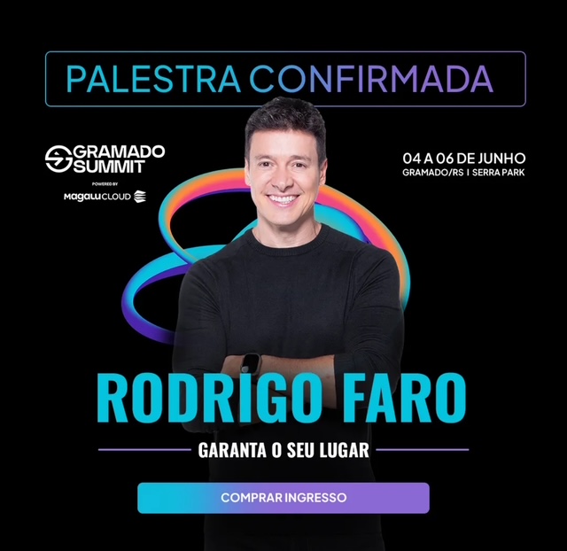 Foto Rodrigo Faro no Gramado Summit