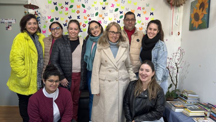 Foto Parte da equipe de saúde mental de Canela que participará da capacitação
