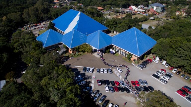 Foto aérea do centro de eventos - Arquivo PMNP