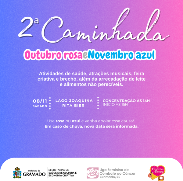 Foto card outubro rosa Gramado