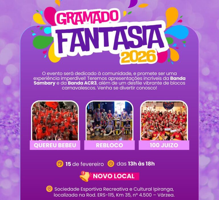 Foto Gramado Fantasia Domingo novo local