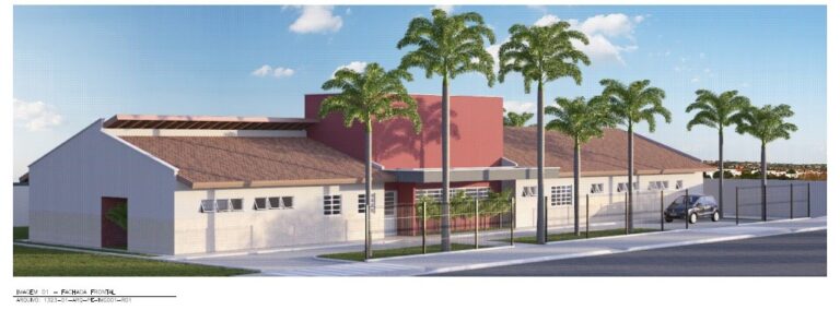 Imagem humanizada do projeto do novo CAPS de Canela - Reprodução